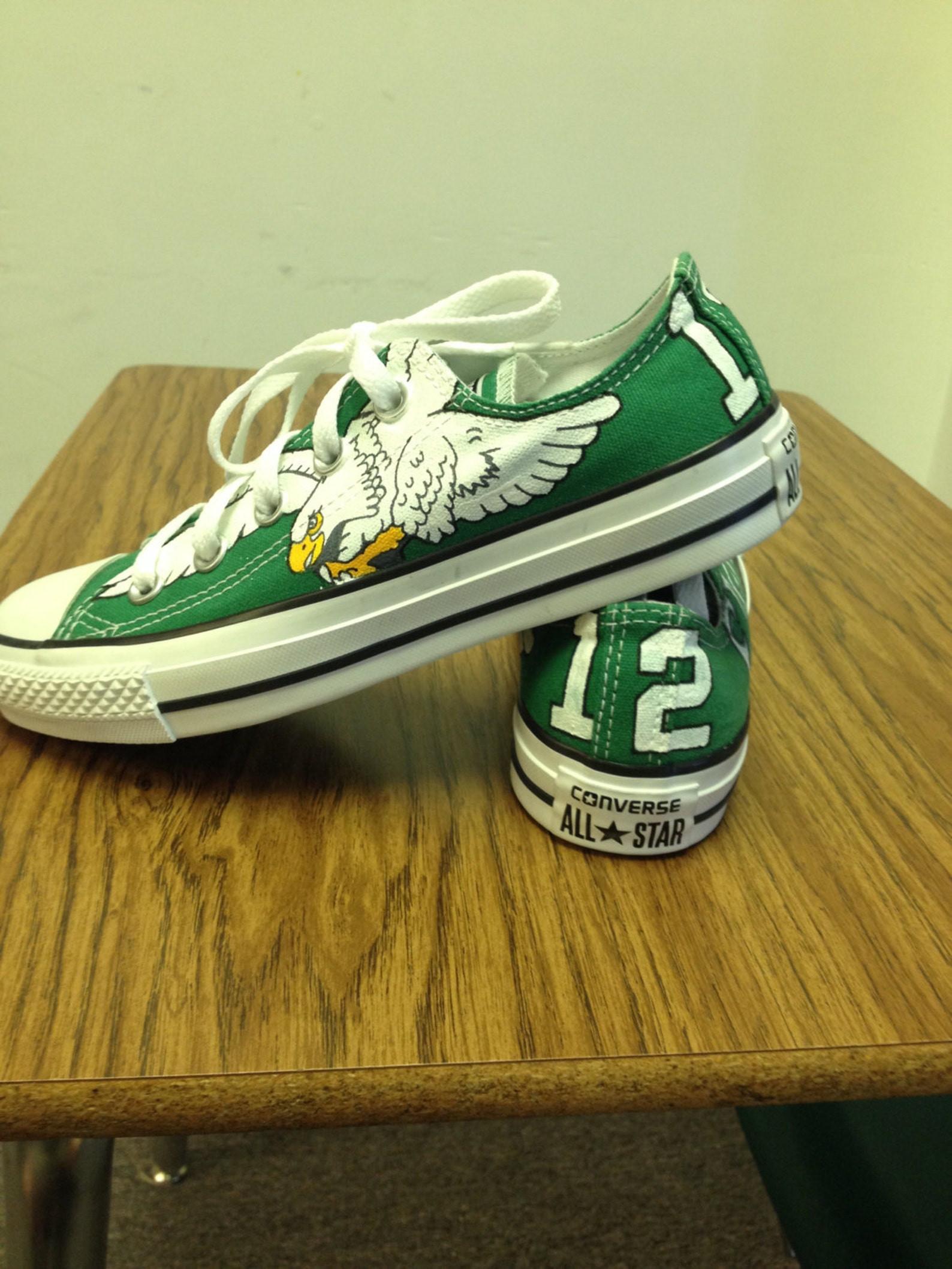 Philadelphia Eagles Shoes Hand Painted Etsy