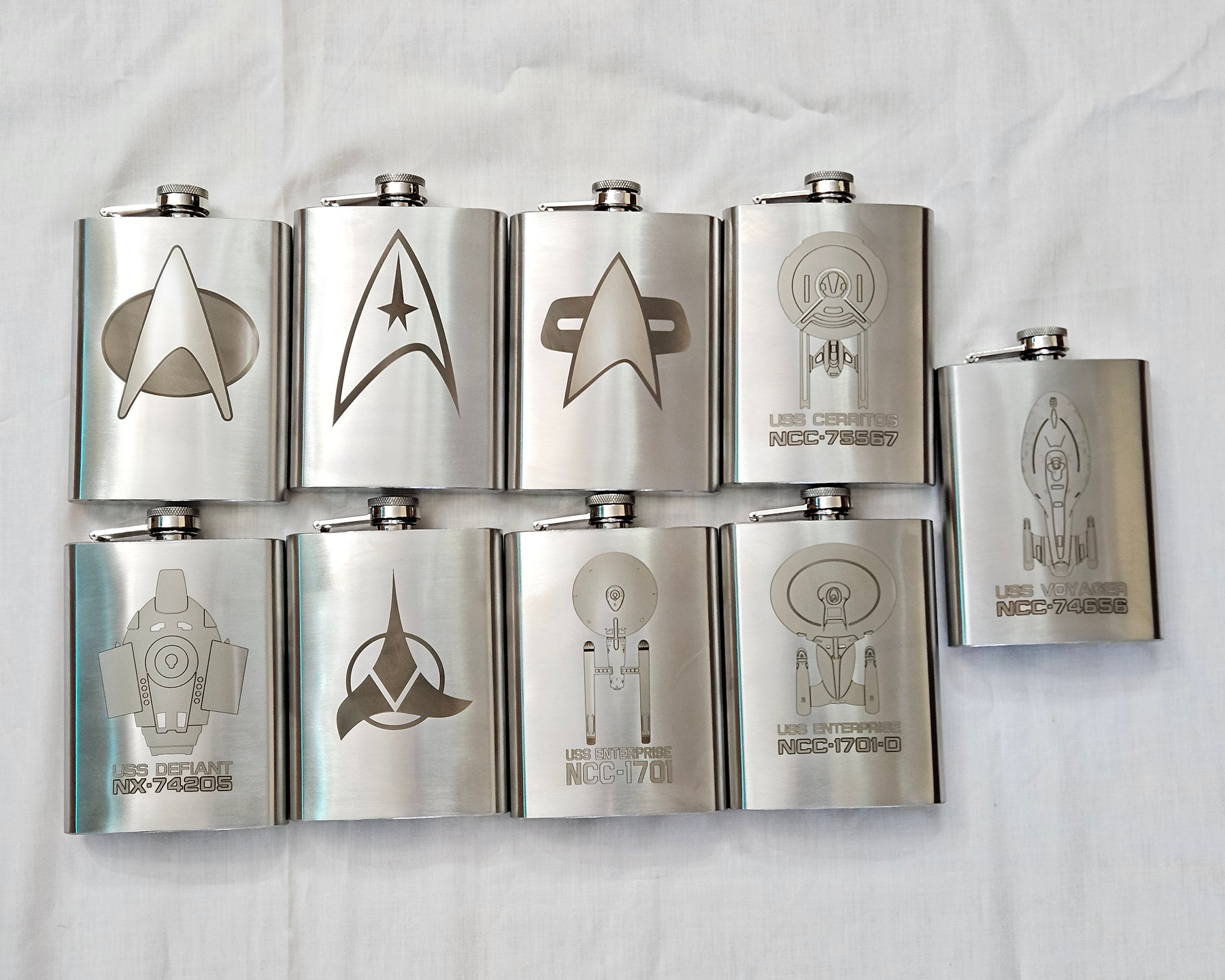 8oz LN Live Long and Prosper Stainless Steel Flask 8oz LN Live Long and Prosper Stainless Steel Flask