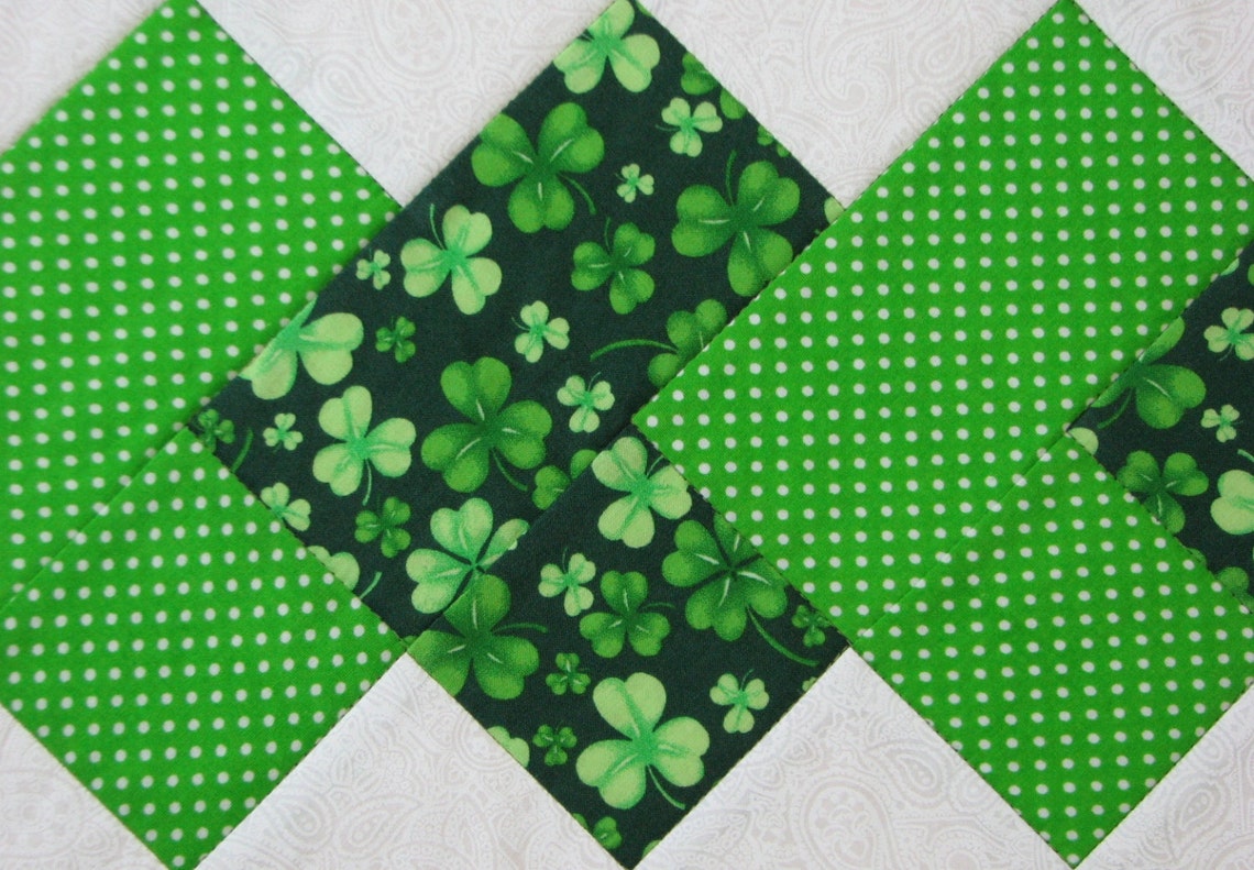 Quilted Table Runner St. Patrick's Day Table Runner Etsy