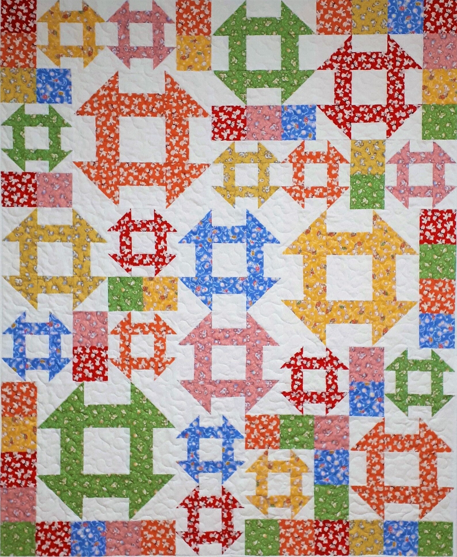 Churn Dash Shuffle Quilt Pattern Village Quilts Original PDF Etsy