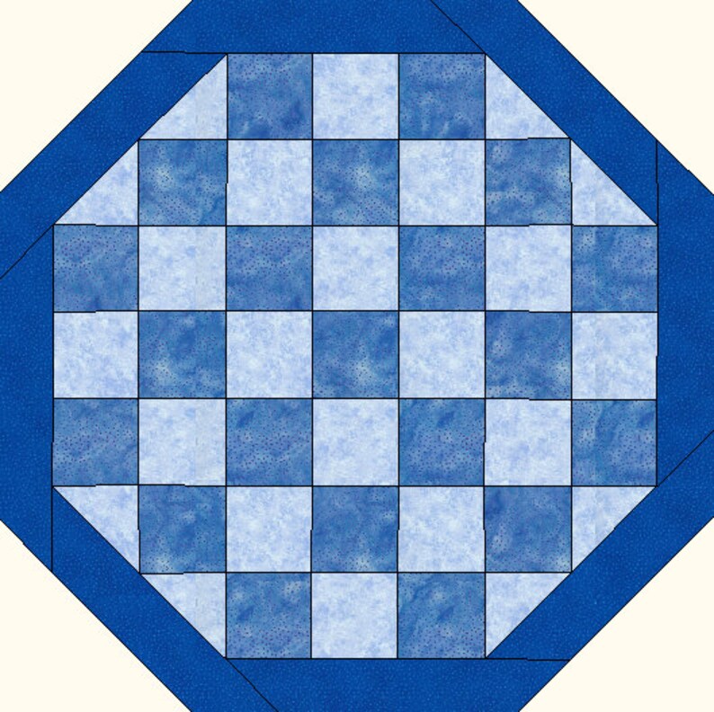 Easy Octagon Patchwork Table Topper PDF Pattern Village Etsy