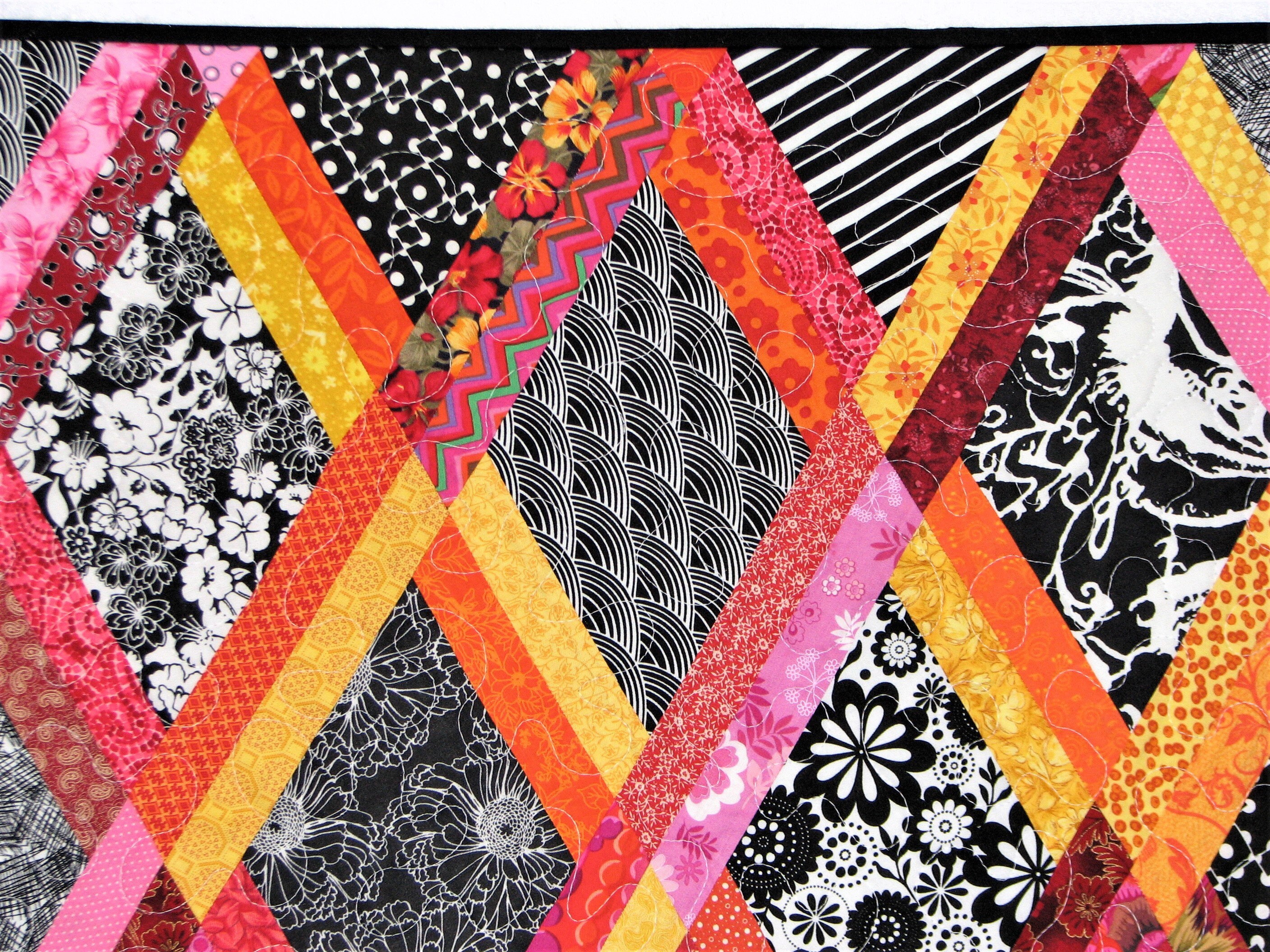Modern Diamond Boho Quilt Handmade Black White Red Pink Etsy