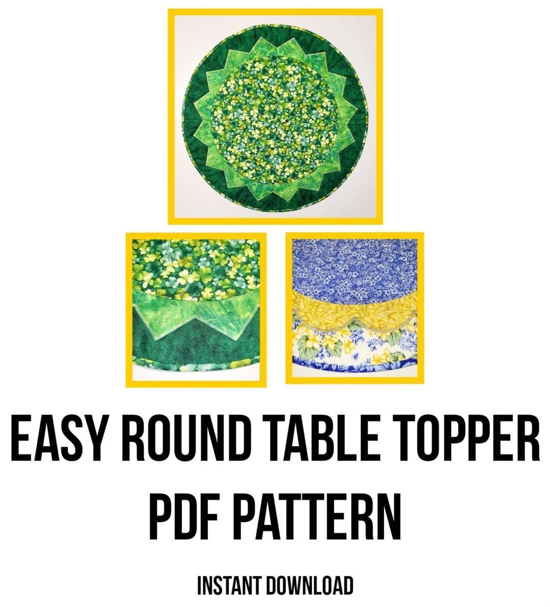Easy Round Table Topper PDF Pattern: Beginner Quilt (digital Download ...