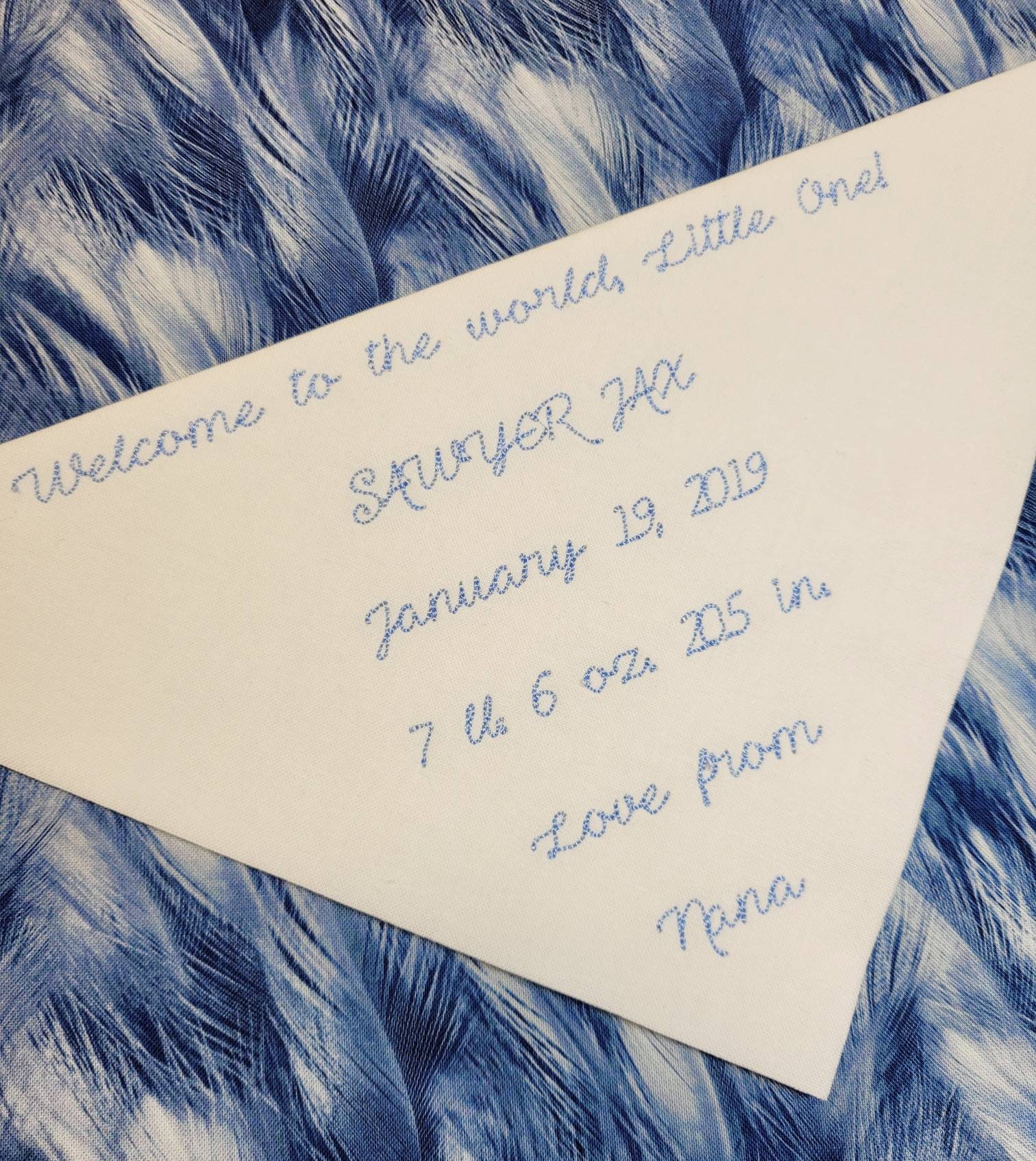 Custom Machine Embroidered Quilt Label Personalized Heirloom Etsy Canada