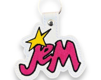 Jem Star Keychain: Embroidered Backpack, Luggage Accessory