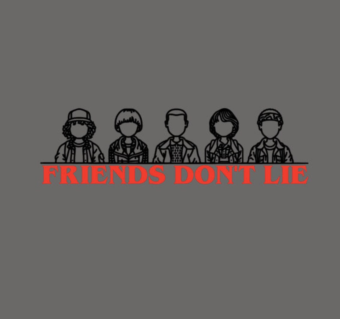 Stranger Things Friends Don't Lie Decal - Etsy Singapore