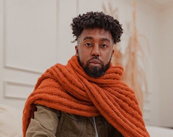 Tartan Cable Knit Scarf Pattern: Beginner Super Scarf (PDF Download)