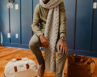 Marcella Cable Knit Scarf Pattern: Tube Super Scarf (PDF Download)