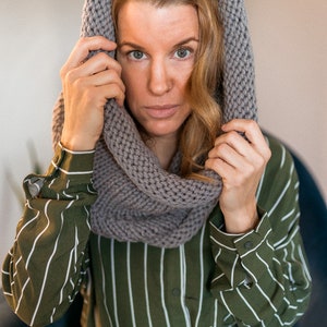 Knitting Pattern | Peruvian Chill | Knit cowl, Snood hood, Chunky cowl