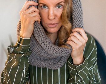 Knitting Pattern | Peruvian Chill | Knit cowl, Snood hood, Chunky cowl