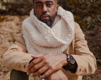 Knitting Pattern | The Pod Cowl | Knit Cowl, Chunky Scarf, Snood