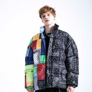 Men's Techwear Puffer Jacket With 