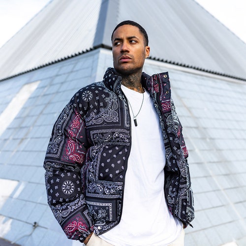BANDANA Puffer Jacket Unisex Streetwear 