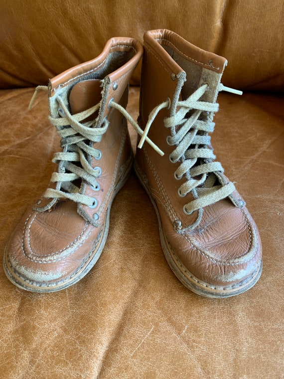 Vintage Boys Mini Moc Toe Work Boot