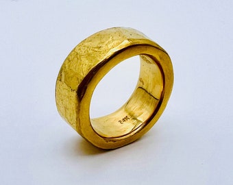 24K Augustus Ring || 1 Troy Ounce of 24K Pure Gold || .999 Pure Recycled Gold || Handcrafted in the U.S.