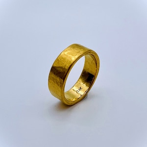 24K Heavy Gold Band || .999 Pure Recycled Gold || 6.5mm Wide || Hand Crafted in the U.S.