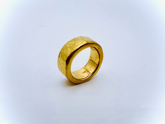 Handcrafted 24K Gold Ring: Augustus Band, Recycled Pure Gold