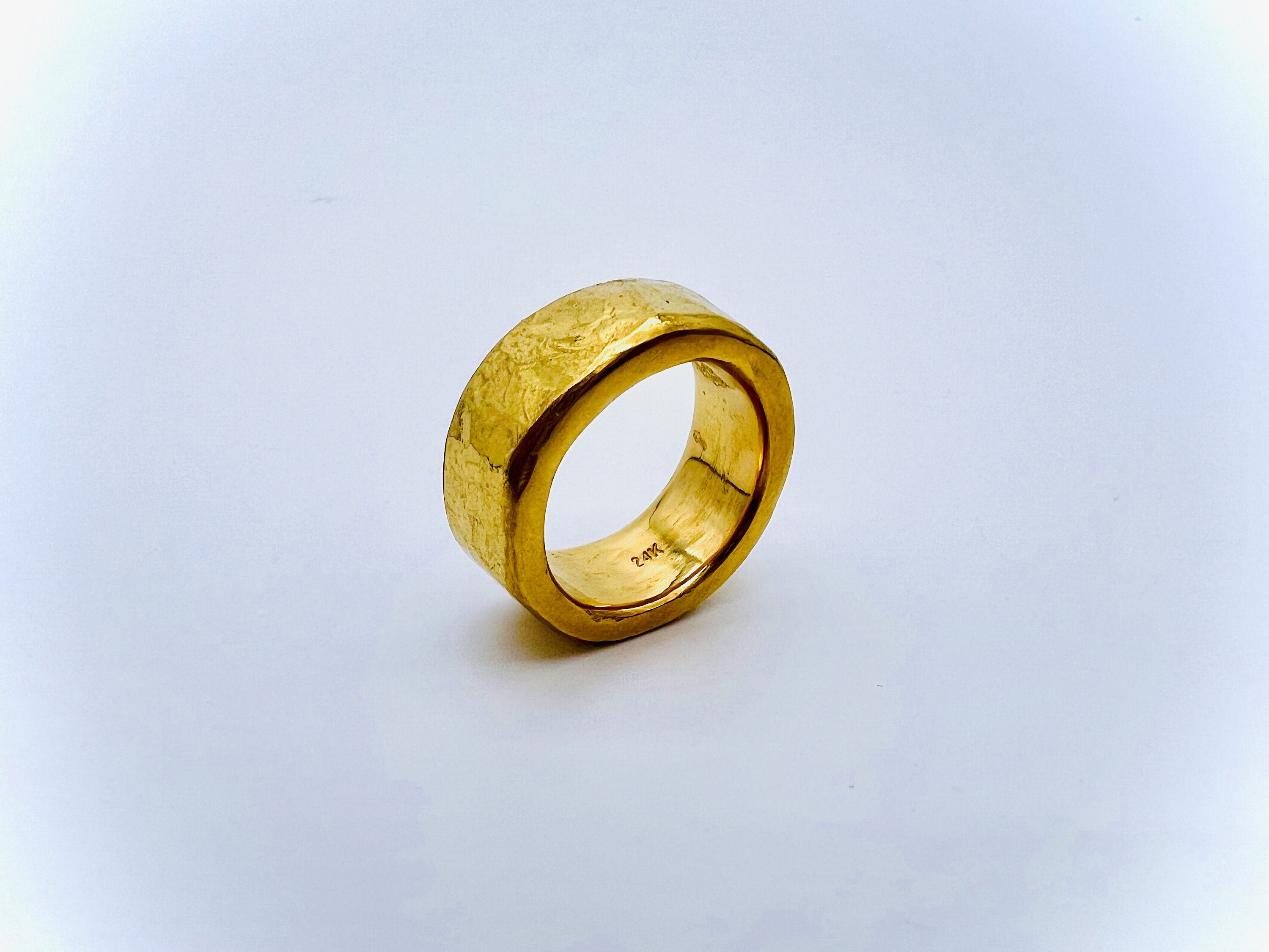 Men's Gold Rings - 18k Solid Gold Ring, 24 Carat Rings for Men – Bling King