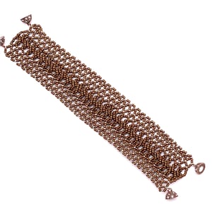 Nothing But Net! PDF Beadweaving Pattern Intermediate lvl Intertwining loops netting stitch bracelet tutorial with seed beads contemporary