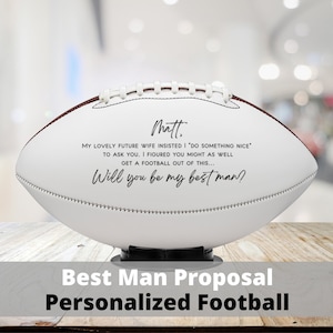 Funny Best Man Proposal Football | Groomsman Personalized Ask Gift | Will You Be | Sport Wedding Party | Fan Football Present | Date Name