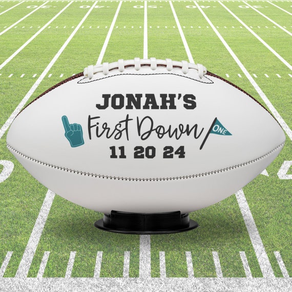Personalized Football First Birthday | Custom Toddler Bday Gift | Sports Party | Fan Football Present | Baby Name Ball | One Year Decor