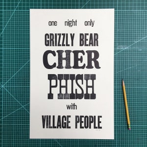Cher Phish - letterpress print