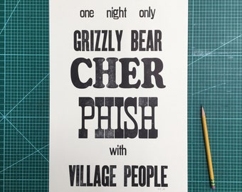 Cher Phish - letterpress print