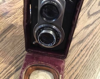 Vintage camera and case