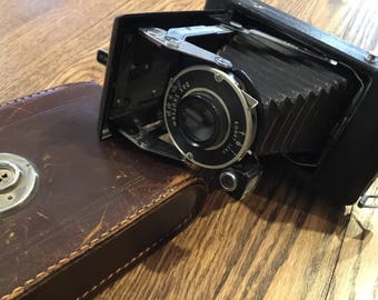 Vintage camera and case