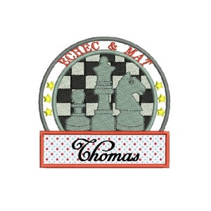 Instant download Machine Embroidery design Chess game image 1