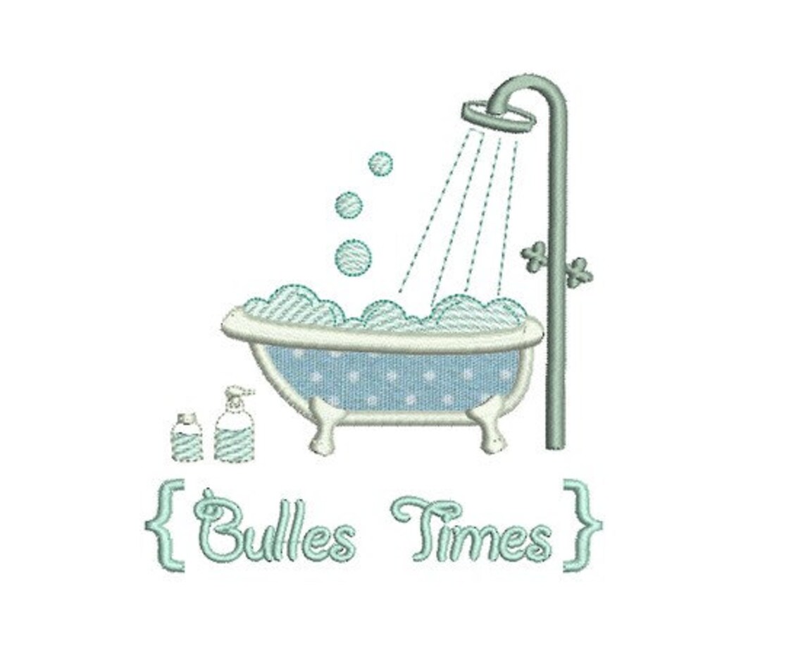 Instant Download Embroidery Design Bath Etsy