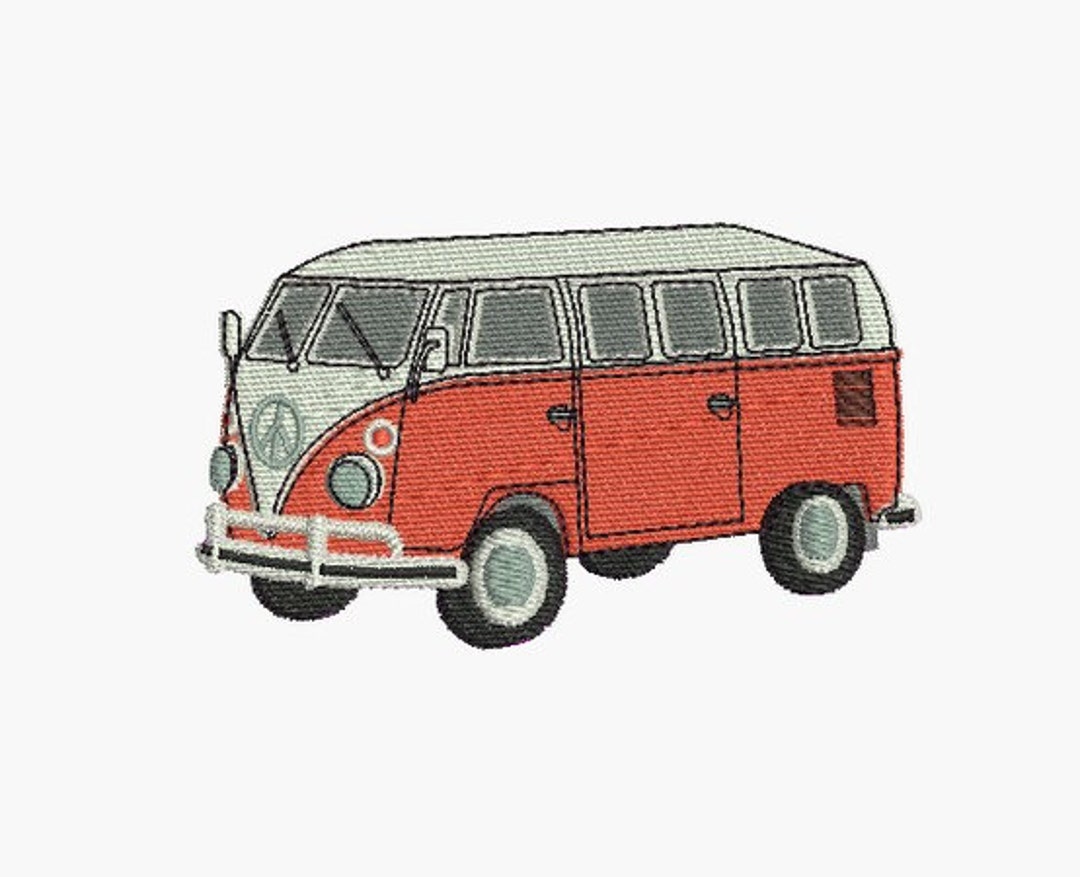 Diseno de maquina del bordado de descarga inmediata Combi retro coche Etsy Mexico