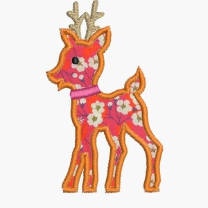 instant download borduurwerk ontwerp Silhouette applique fawn