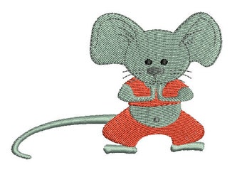 Motif de broderie machine souris yoga 3