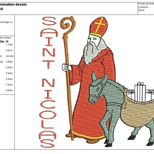 Instant Download embroidery design Saint Nicolas image 3