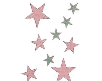 Instant download Machine  Embroidery   stars
