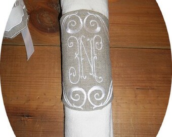 Instant download   Machine Embroidery   napkin ring