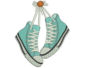 Instant download Machine Embroidery Top sneaker