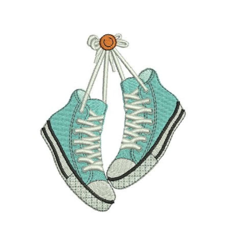 Instant download Machine Embroidery Top sneaker image 1