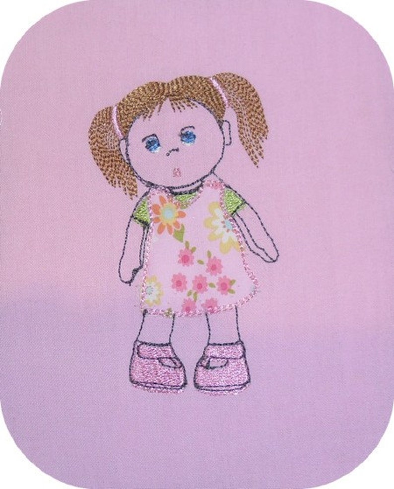 Instant Download Machine Embroidery Doll Etsy