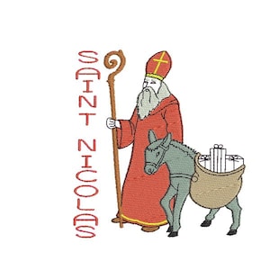 Instant Download embroidery design Saint Nicolas image 1