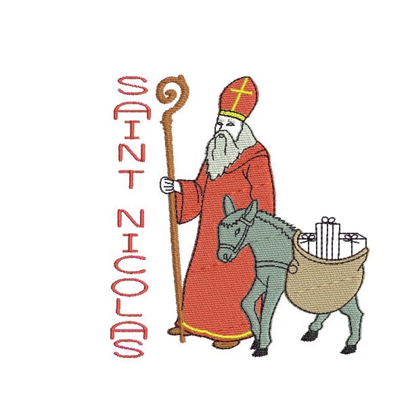 Instant Download embroidery design Saint Nicolas image 1