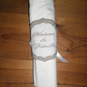 Instant download Machine Embroidery ITH napkin ring image 1