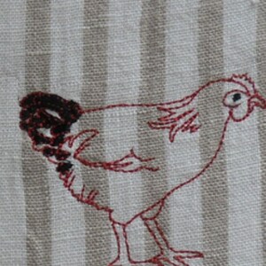 Chicken Redwork File Instant Download Redwork Machine Embroidery Design Chicken - Etsy