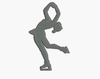instant download embroidery   silhouette  figure skater