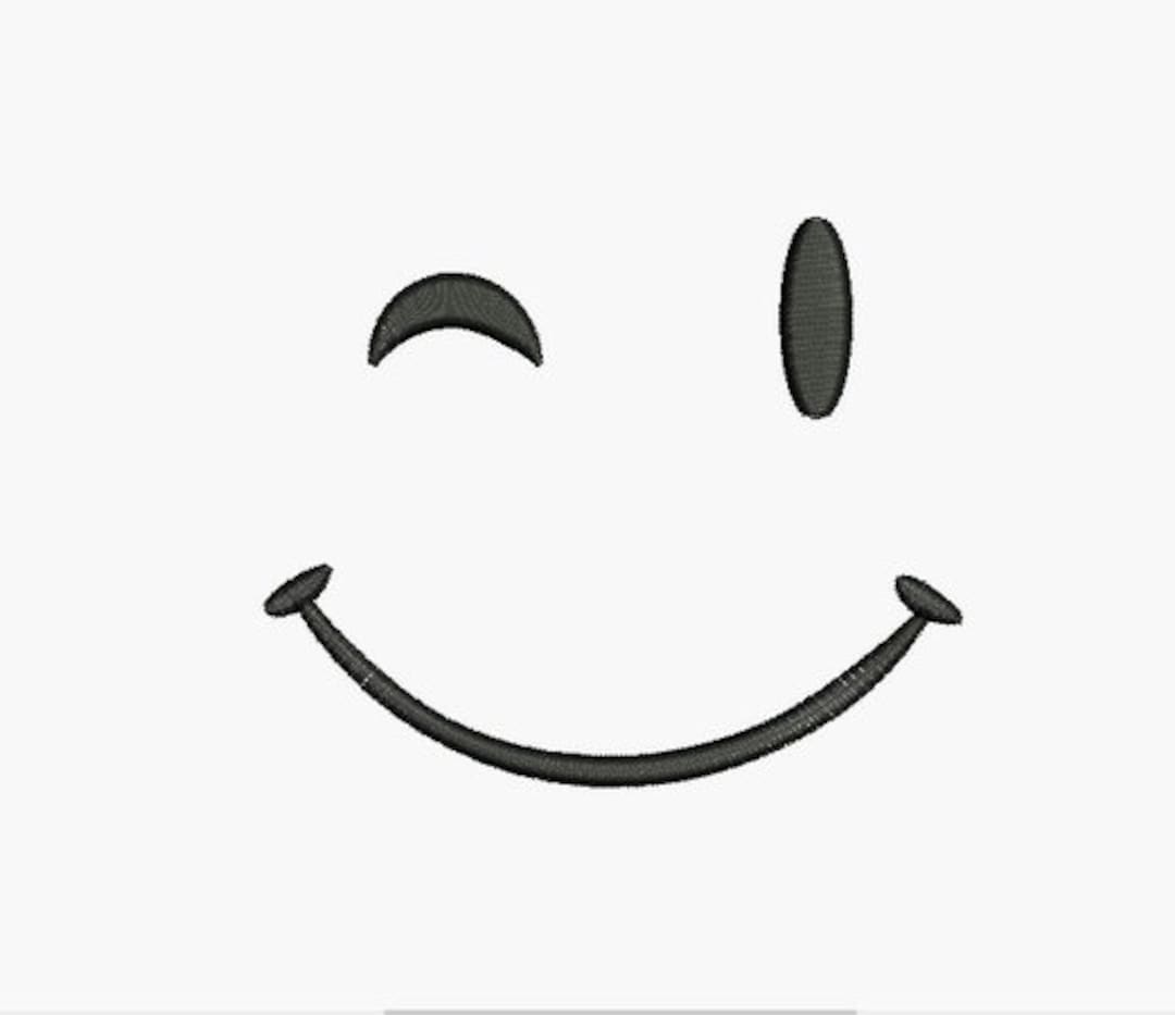 Instant Download Machine Machine Embroidery Design Smiley Wink - Etsy
