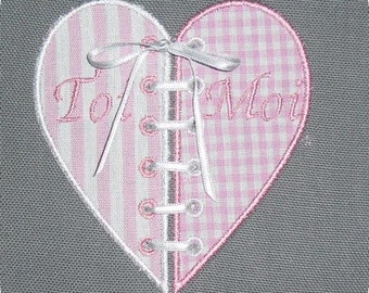 Instant Download Machine Embroidery heart that lace