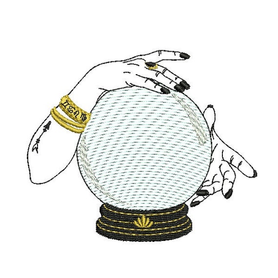 instant download  design embroidery machine Clairvoyance crystal ball
