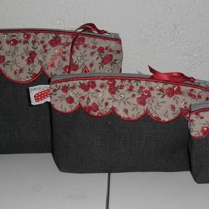 Sofortiger Download Maschine Stickerei Design ITH Toilettentasche gewellt