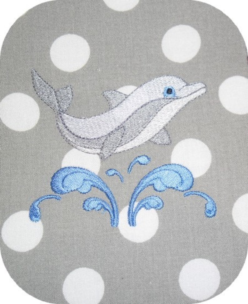 Instant Download Embroidery Dolphin Etsy